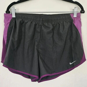 Nike‎ Dri-FIT Women's Running Shorts Dark Gray Purple Athletic Shorts Size L